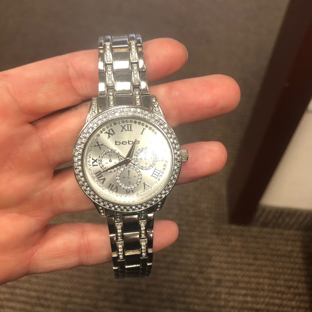Silver Bebe watch